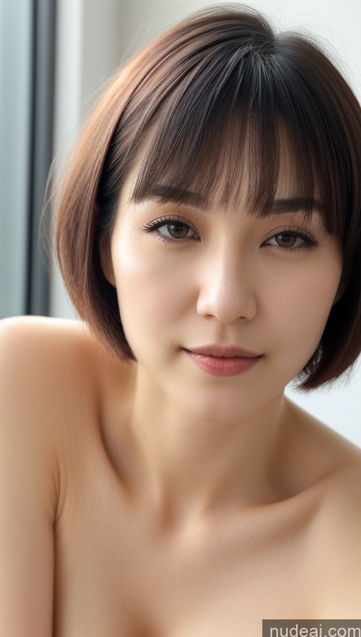 related ai porn images free for Woman One Small Tits Beautiful Fairer Skin 30s Black Hair Short Hair Korean Close-up View Simple Detailed