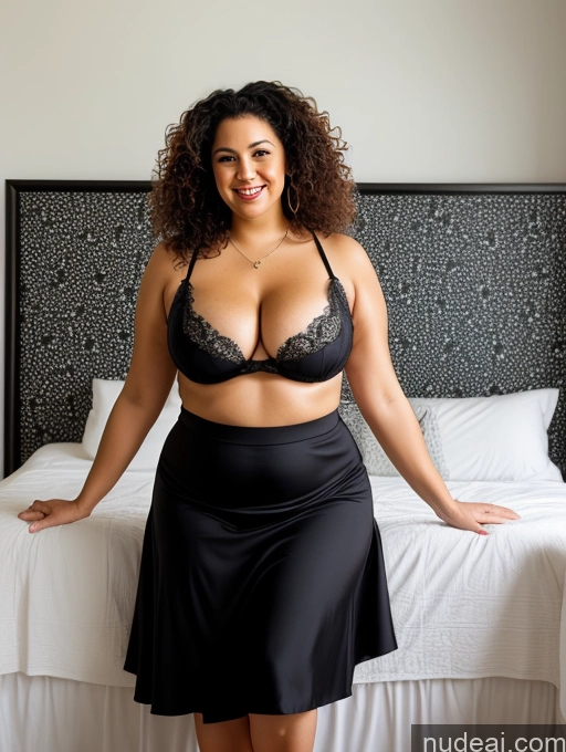 ai nude image of there is a woman in a black skirt and bra top posing for a picture pics of Milf Busty Beautiful Big Ass Thick Big Hips Seductive Bedroom T-pose Bikini Long Skirt Alternative Sexy Face Surrealist Chubby Happy Black Hair Egyptian Fat Curly Hair 50s Close-up View