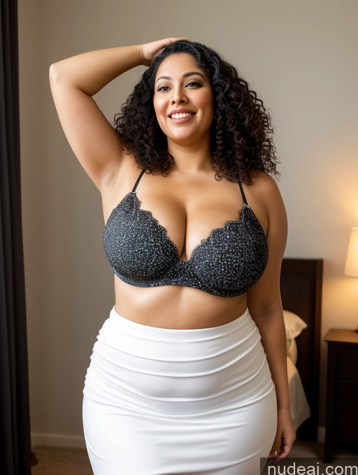 ai nude image of araffe woman in a black bra top and white skirt posing for a picture pics of Milf Busty Beautiful Big Ass Thick Big Hips Seductive Bedroom T-pose Bikini Long Skirt Alternative Sexy Face Surrealist Chubby Happy Black Hair Egyptian Fat Curly Hair 50s Close-up View