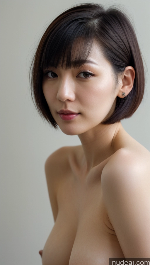 related ai porn images free for Woman One Beautiful Fairer Skin 30s Black Hair Short Hair Korean Close-up View Simple Detailed Perfect Boobs