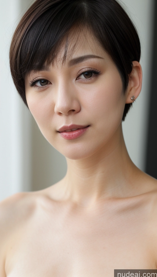 related ai porn images free for One Beautiful Fairer Skin 30s Black Hair Close-up View Detailed Woman Korean Short Hair Simple Small Tits