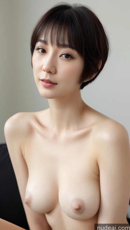 related ai porn images free for One Beautiful Fairer Skin 30s Black Hair Close-up View Detailed Woman Korean Short Hair Small Tits