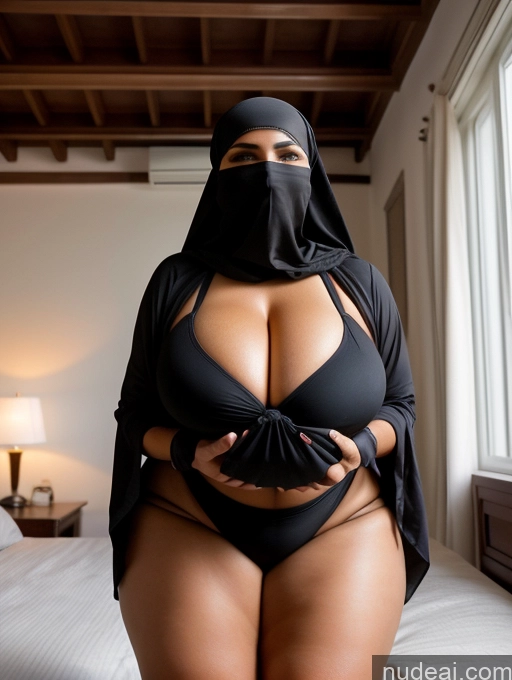 related ai porn images free for Big Ass Beautiful Front View 30s Cleavage Middle Eastern Sexy Face Serious Niqab Bedroom Huge Boobs Bikini