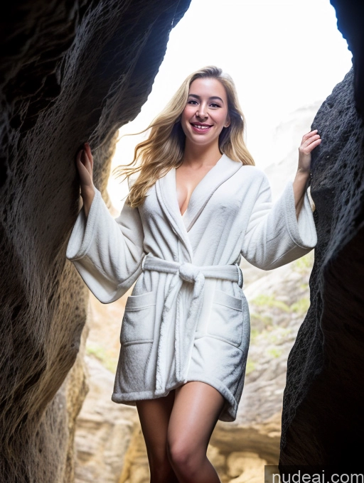 related ai porn images free for Woman One Perfect Body Fairer Skin 18 Seductive Happy Blonde Long Hair Czech Soft + Warm Cave Front View T-pose Bathrobe Bright Lighting