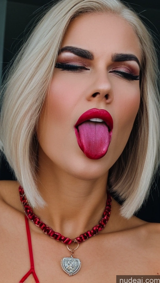 ai nude image of blond woman with red lips and a red choke with a heart charm pics of Milf Busty Perfect Boobs Beautiful Lipstick Big Ass Short Hair Tanned Skin 50s Orgasm Angry Ahegao Blonde Brazilian Skin Detail (beta) Devil Secretary Suit Cleavage Jewelry Detailed Last Sexy Face