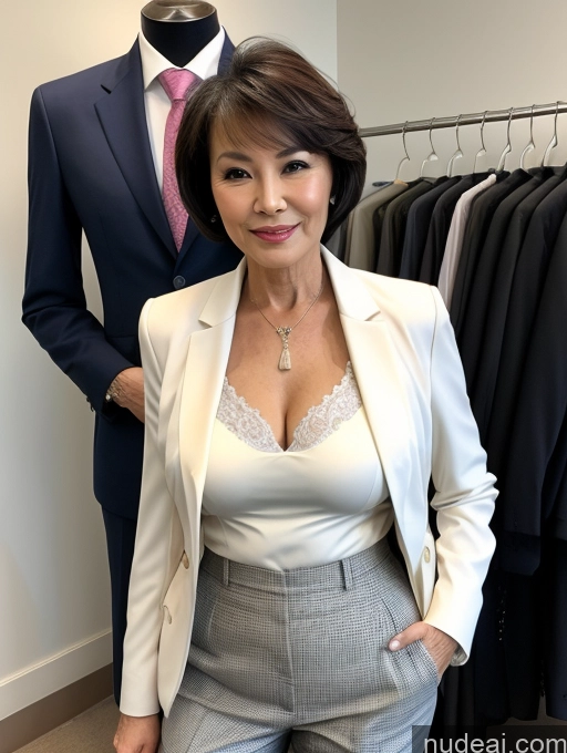 related ai porn images free for Milf Perfect Boobs Beautiful Perfect Body Short Hair 60s Chinese Blouse Bra Jacket Professor Stylish Suit Detailed