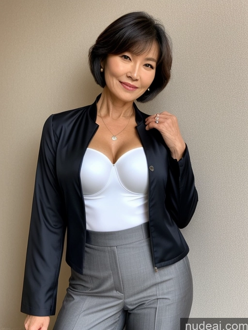 related ai porn images free for Milf Perfect Boobs Beautiful Perfect Body Short Hair 60s Chinese Blouse Bra Jacket Professor Stylish Suit Detailed