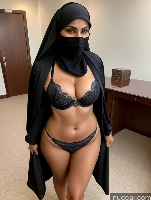 ai nude image of araffe wearing a black hijab and a black bra pics of Milf Perfect Boobs Perfect Body Beautiful Arabic Bra Suit Niqab Professor Stylish Cleavage Detailed