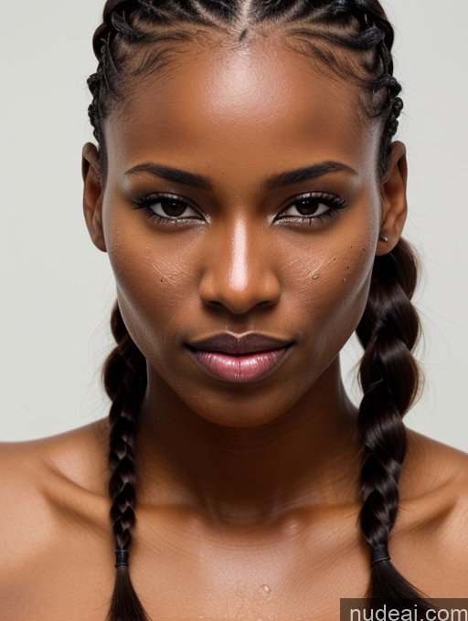 related ai porn images free for Woman One Perfect Boobs Oiled Body Dark Skin Perfect Body 20s Sexy Face Braided African Nude Close-up View Cumshot