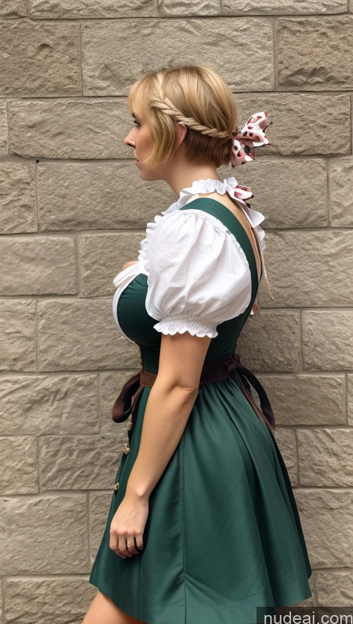 related ai porn images free for Huge Boobs Big Ass Abs Thick Big Hips Irish Western Dirndl Bows Blonde Side View Shocked Short Hair