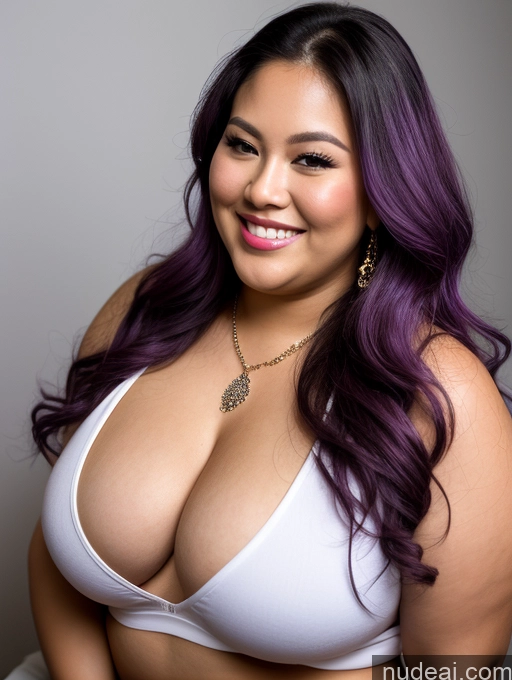 related ai porn images free for Model Busty Beautiful Thick Chubby Fat 30s Happy Filipina Cleavage Jewelry Purple Hair Hip Hop Close-up View Long Hair