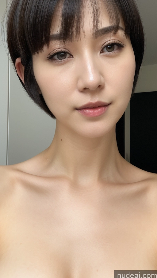 related ai porn images free for Woman One Beautiful Fairer Skin 30s Black Hair Korean Close-up View Detailed Small Tits Short Hair