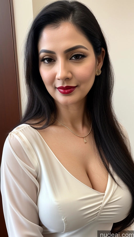 related ai porn images free for Woman One Beautiful Lipstick Fairer Skin 40s Black Hair Slicked Close-up View Detailed Blouse Sari Cleavage Asian Busty Perfect Boobs