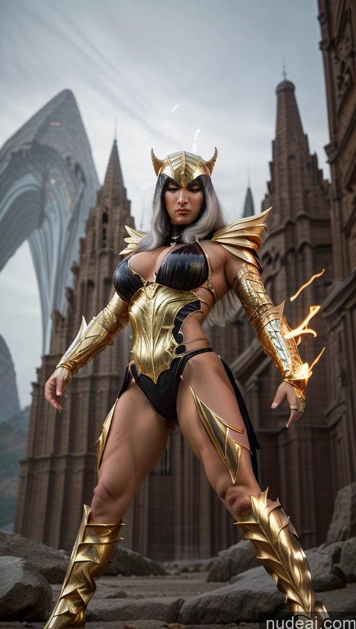 related ai porn images free for Bodybuilder Several Busty Muscular Abs Egyptian Fantasy Armor Gold Jewelry Has Wings Powering Up Dynamic View Surrealist Black Cat