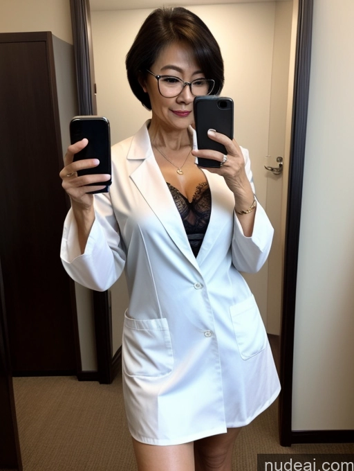 related ai porn images free for Milf Perfect Boobs Beautiful Glasses Perfect Body 70s Pixie Chinese Mirror Selfie Bra Stylish Cleavage Dark Lighting Detailed Doctor Lab Coat