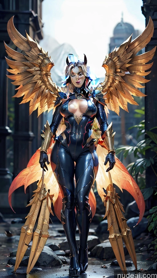 related ai porn images free for Bodybuilder Several Busty Muscular Abs Egyptian Fantasy Armor Black Cat Powering Up Dynamic View Gold Jewelry Surrealist Has Wings Superhero Mech Suit Sci-fi Armor