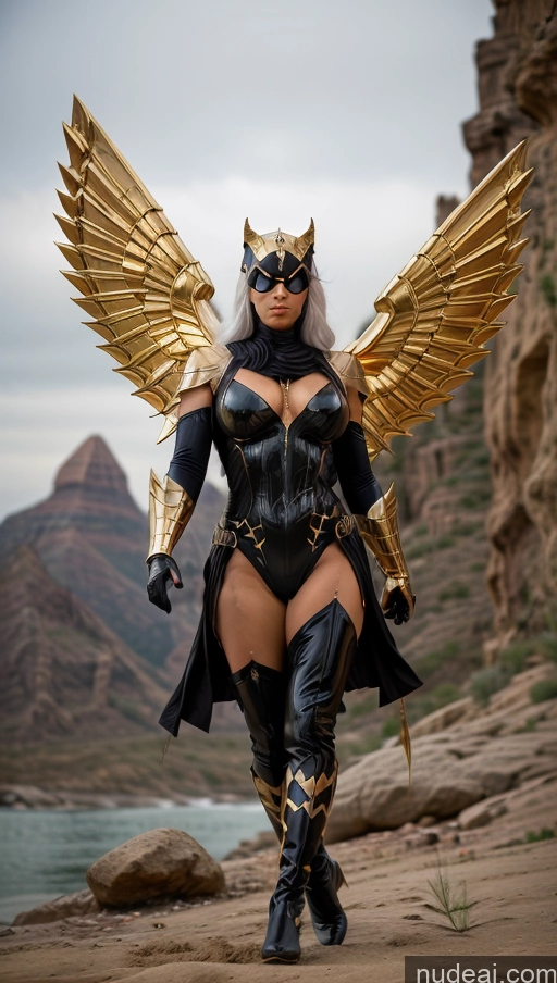 related ai porn images free for Bodybuilder Several Busty Muscular Abs Egyptian Fantasy Armor Black Cat Powering Up Dynamic View Gold Jewelry Surrealist Has Wings Superhero Regal Knight Heat Vision