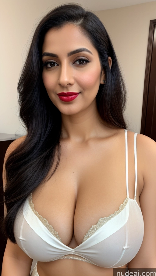 related ai porn images free for Woman One Beautiful Lipstick Fairer Skin Black Hair Slicked Close-up View Detailed Busty Perfect Boobs Indian Sari Cleavage 30s Blouse Partially Nude