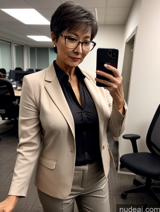 related ai porn images free for Milf Perfect Boobs Beautiful Glasses Perfect Body Pixie Chinese Mirror Selfie Blouse Bra Jacket Suit Cleavage Dark Lighting Detailed Casual Office 70s