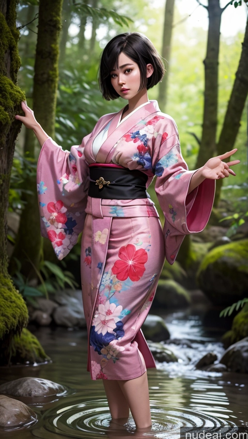 related ai porn images free for Woman One Small Tits Fat Chubby Short Long Legs 20s Serious Black Hair Japanese T-pose Kimono Onsen Front View 3d Short Hair