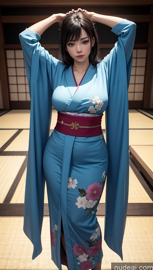 related ai porn images free for Woman One Small Tits Fat Chubby Short Long Legs 20s Serious Black Hair Japanese T-pose Kimono Onsen Front View 3d Bangs