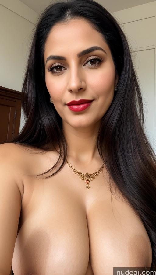 related ai porn images free for Woman One Busty Perfect Boobs Beautiful Lipstick Fairer Skin 40s Black Hair Slicked Indian Close-up View Sari Topless Detailed Thick Blouse Traditional Cleavage