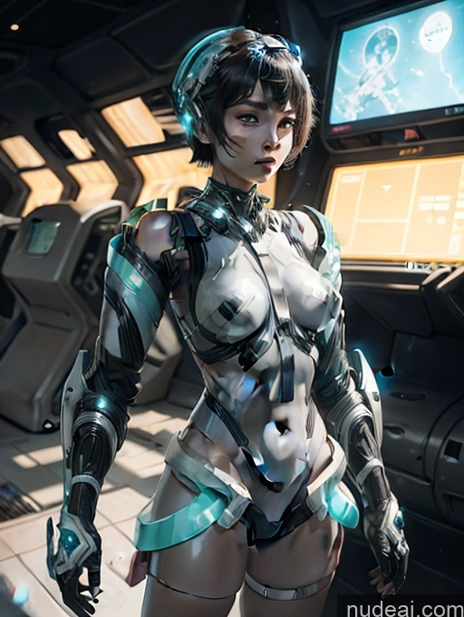 related ai porn images free for Dark Lighting Pilot Space Suit Dynamic View Sci-fi Armor Jumping 18 Skinny Small Tits Korean Made Of Fractals Cyborg Black Hair Bobcut Deva Battle Suit/Angela Balzac Cosplay