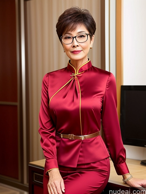 related ai porn images free for Milf Two Perfect Body Perfect Boobs Beautiful Glasses 70s Sexy Face Short Hair Chinese Party Blouse Stylish Suit Professor Detailed