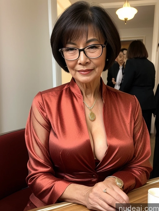 related ai porn images free for Milf Two Perfect Body Perfect Boobs Beautiful Glasses 70s Sexy Face Short Hair Chinese Party Blouse Stylish Suit Professor Detailed