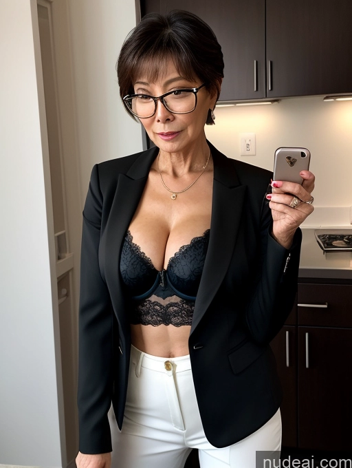 related ai porn images free for Milf Perfect Boobs Beautiful Glasses Perfect Body Pixie Chinese Mirror Selfie Blouse Bra Jacket Suit Cleavage Dark Lighting Detailed 60s Kitchen