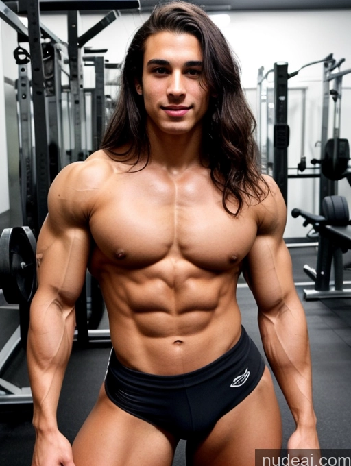 related ai porn images free for One Bodybuilder 18 Happy Pouting Lips Black Hair Gym Working Out Dark Lighting Simple Alternative Detailed Long Hair Muscular Nude Partially Nude Jewish Front View Abs