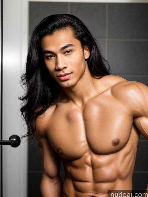 related ai porn images free for One 18 Happy Pouting Lips Black Hair Long Hair Asian Bathroom Dark Lighting Alternative Detailed Simple Working Out Tanned Skin Fairer Skin Front View Muscular Bodybuilder Abs