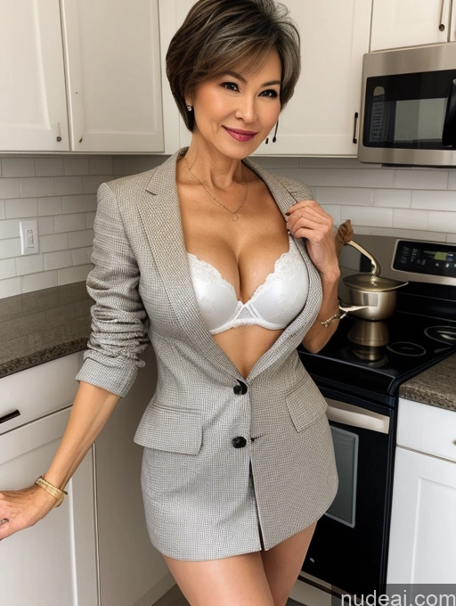 related ai porn images free for Milf Perfect Boobs Beautiful Perfect Body 60s Pixie Chinese Kitchen Bra Casual Jacket Professor Stylish Suit Cleavage Detailed Sexy Face