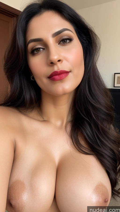 related ai porn images free for Woman One Busty Perfect Boobs Beautiful Lipstick Thick Fairer Skin Black Hair Slicked Indian Detailed Blouse Sari 40s Topless Close-up View