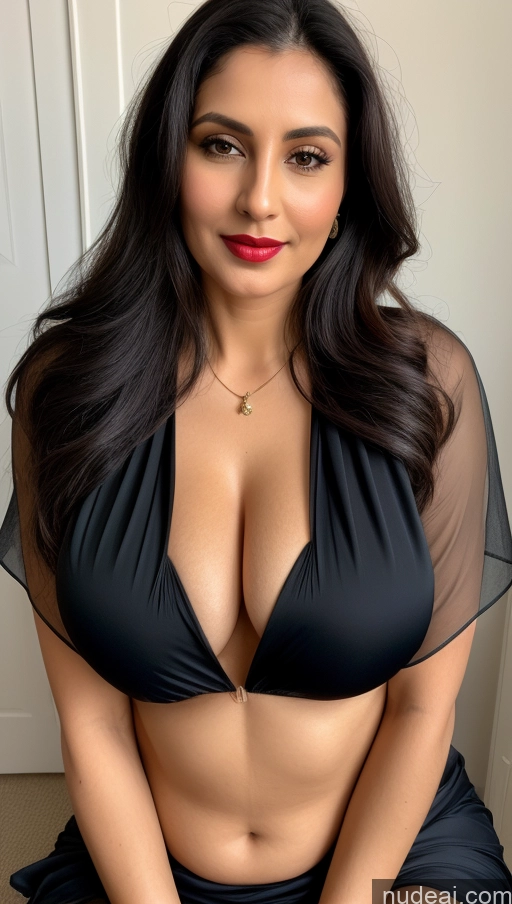 related ai porn images free for Woman One Busty Perfect Boobs Beautiful Lipstick Thick Fairer Skin Black Hair Slicked Indian Detailed Blouse Sari 40s Topless Close-up View