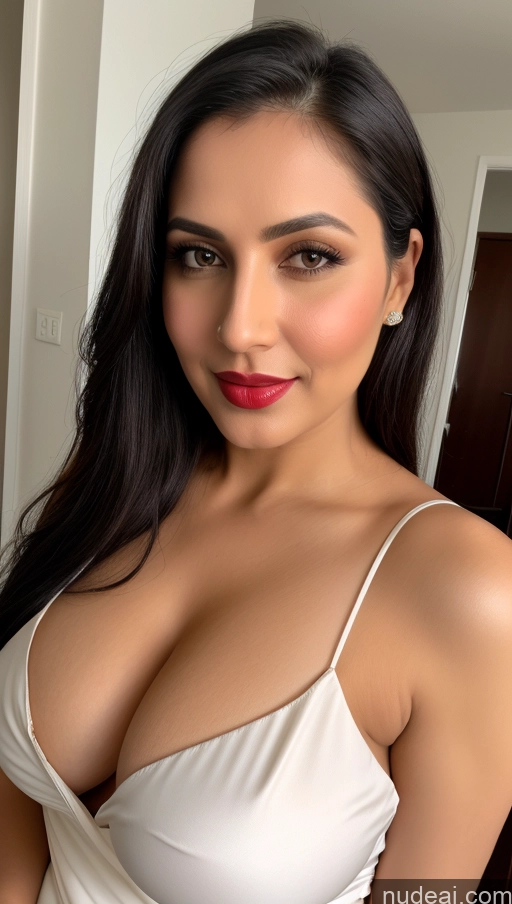 related ai porn images free for Woman One Beautiful Lipstick Fairer Skin Thick 40s Black Hair Indian Close-up View Detailed Slicked Busty Perfect Boobs Blouse Sari Topless Cleavage