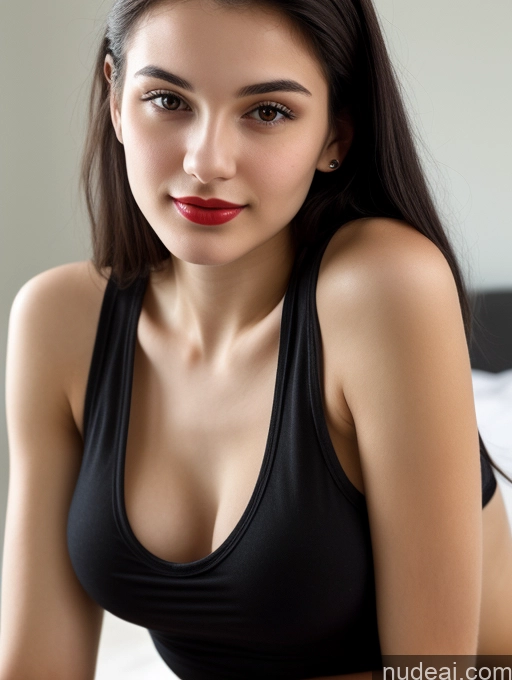 related ai porn images free for Small Tits Beautiful Lipstick Skinny 18 Black Hair Straight Russian Close-up View Tank Top