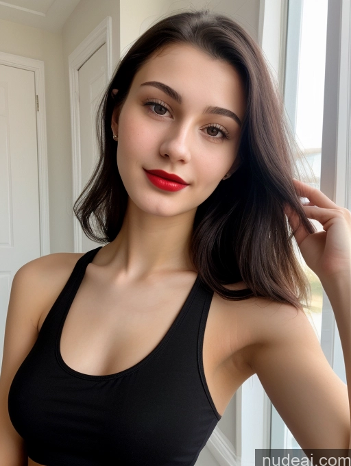 related ai porn images free for Small Tits Beautiful Lipstick Skinny 18 Black Hair Straight Russian Close-up View Tank Top