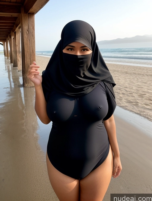 related ai porn images free for Milf One 40s Happy Black Hair Curly Hair Indonesian Front View Niqab Nude Beach Chubby Big Ass Perfect Boobs