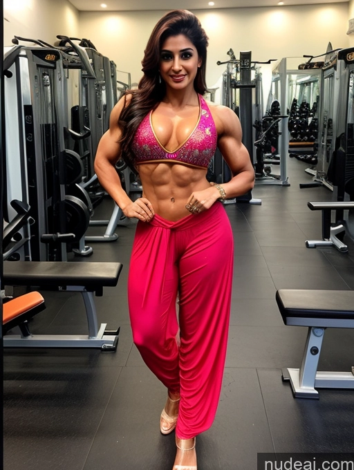 related ai porn images free for Bodybuilder Abs Beautiful Perfect Body 20s Brunette Indian Gym Front View Salwar Suit Detailed