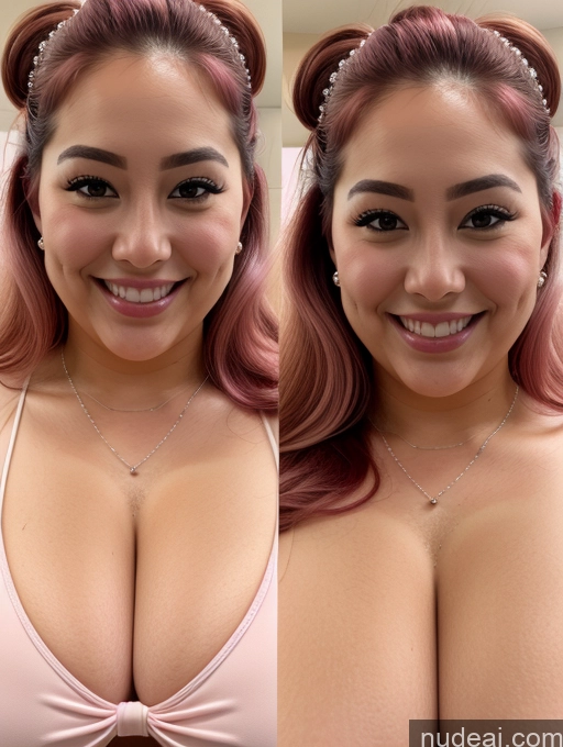 related ai porn images free for Model Busty Filipina Fat Chubby Thick Bows Happy Cleavage Jewelry Pearl Jewelry 30s Onoff Close-up View Pink Hair