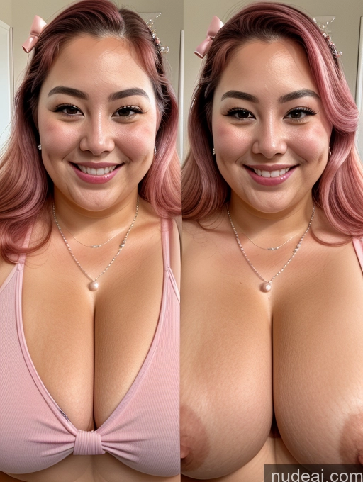 related ai porn images free for Model Busty Filipina Fat Chubby Thick Bows Happy Cleavage Jewelry Pearl Jewelry 30s Onoff Close-up View Pink Hair