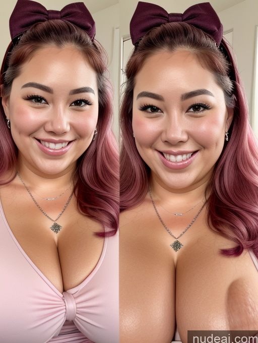 related ai porn images free for Model Busty Filipina Fat Chubby Thick Bows Happy Cleavage Jewelry Pearl Jewelry 30s Onoff Close-up View Pink Hair