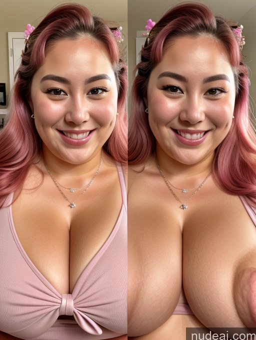 related ai porn images free for Model Busty Filipina Fat Chubby Thick Bows Happy Cleavage Jewelry Pearl Jewelry 30s Onoff Close-up View Pink Hair