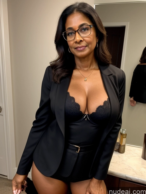 related ai porn images free for Milf Perfect Boobs Beautiful Glasses Perfect Body 50s Mirror Selfie Party Blouse Bra Jacket Suit Cleavage Dark Lighting Detailed Dark Skin Indian Professor