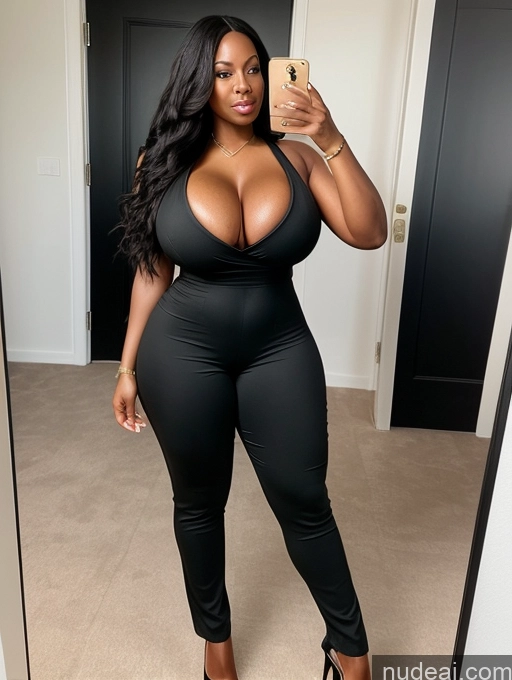 related ai porn images free for Huge Boobs Cleavage Sexy Face Woman Perfect Boobs Big Ass Thick Big Hips Perfect Body 30s Black Hair Long Hair African Jumpsuit