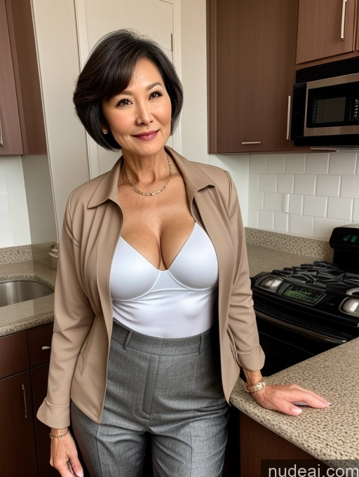 related ai porn images free for Milf Perfect Boobs Beautiful Perfect Body 70s Pixie Chinese Kitchen Bra Casual Jacket Professor Stylish Suit Cleavage Detailed Sexy Face