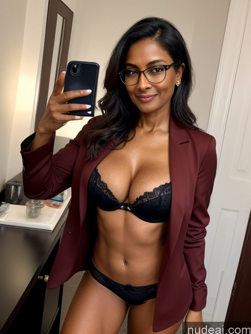 related ai porn images free for Milf Perfect Boobs Beautiful Glasses Perfect Body 50s Mirror Selfie Party Blouse Bra Jacket Suit Cleavage Dark Lighting Detailed Dark Skin Indian Professor