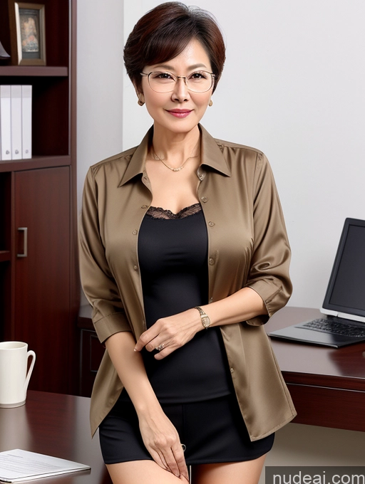 related ai porn images free for Milf Perfect Boobs Beautiful Glasses Perfect Body Chinese Office Blouse Bra Casual High Heels Jacket Panties Shirt Stylish Tunic Detailed Sexy Face 70s Professor Pixie