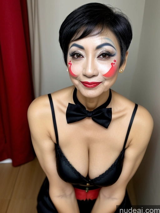 related ai porn images free for Small Tits Skinny Short Tanned Skin 50s Chinese Milf Black Hair Pixie Clown